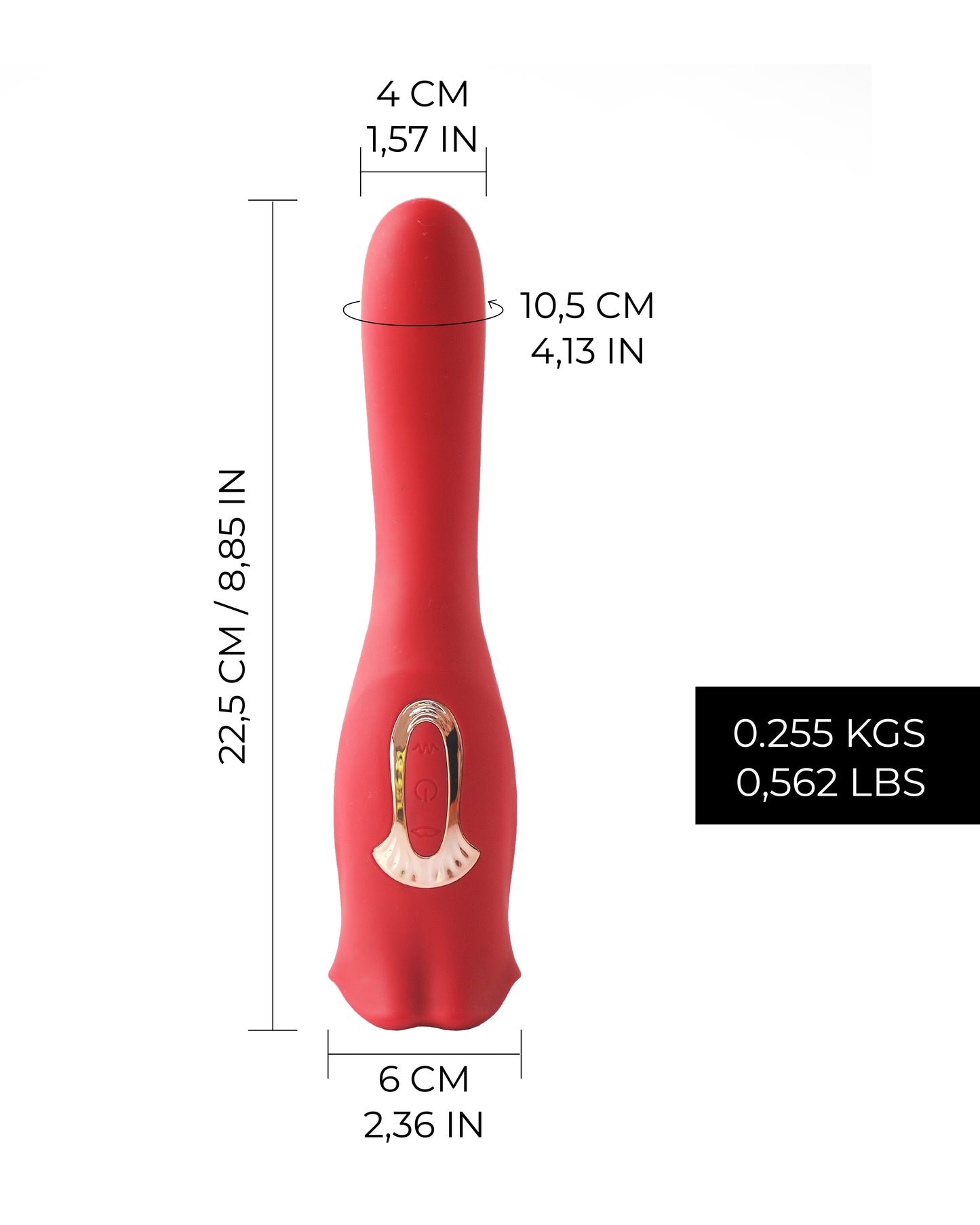 VELĀRE Sensify Vibrator - Red, 10 Intensity Modes, Compact Design for Adult Wellness and Relaxation