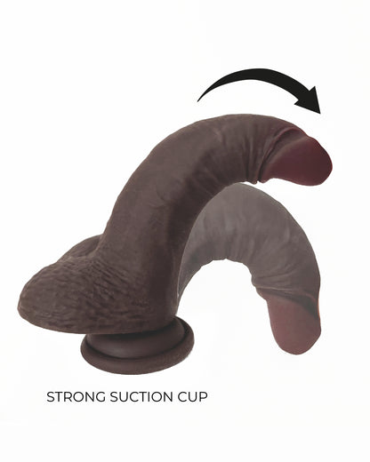 VELĀRE SensaFlex Suction Dildo- Chocolate, 8.6 Inches, Realistic Design with Secure Suction Base for Personal Wellness and Versatile Use