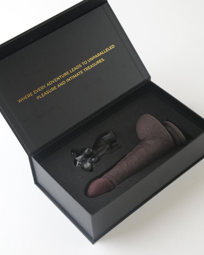 VELĀRE SensaFlex Suction Dildo- Chocolate, 8.6 Inches, Realistic Design with Secure Suction Base for Personal Wellness and Versatile Use