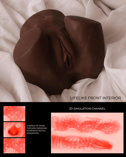 Naomi Realistic Darkcoffee Sex Doll - Half Torso