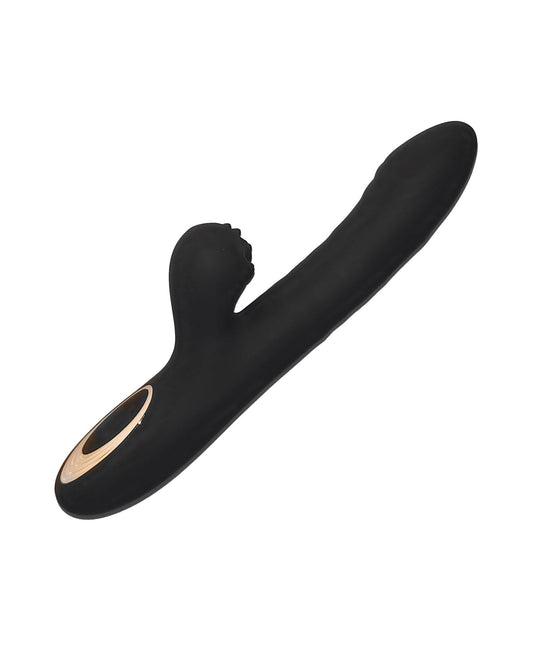 VELĀRE VibroSense Rabbit Vibrator for Women, 10 Vibration Modes & 10 Thrusting Modes, Black, Advanced Sexual Wellness Toy for Her