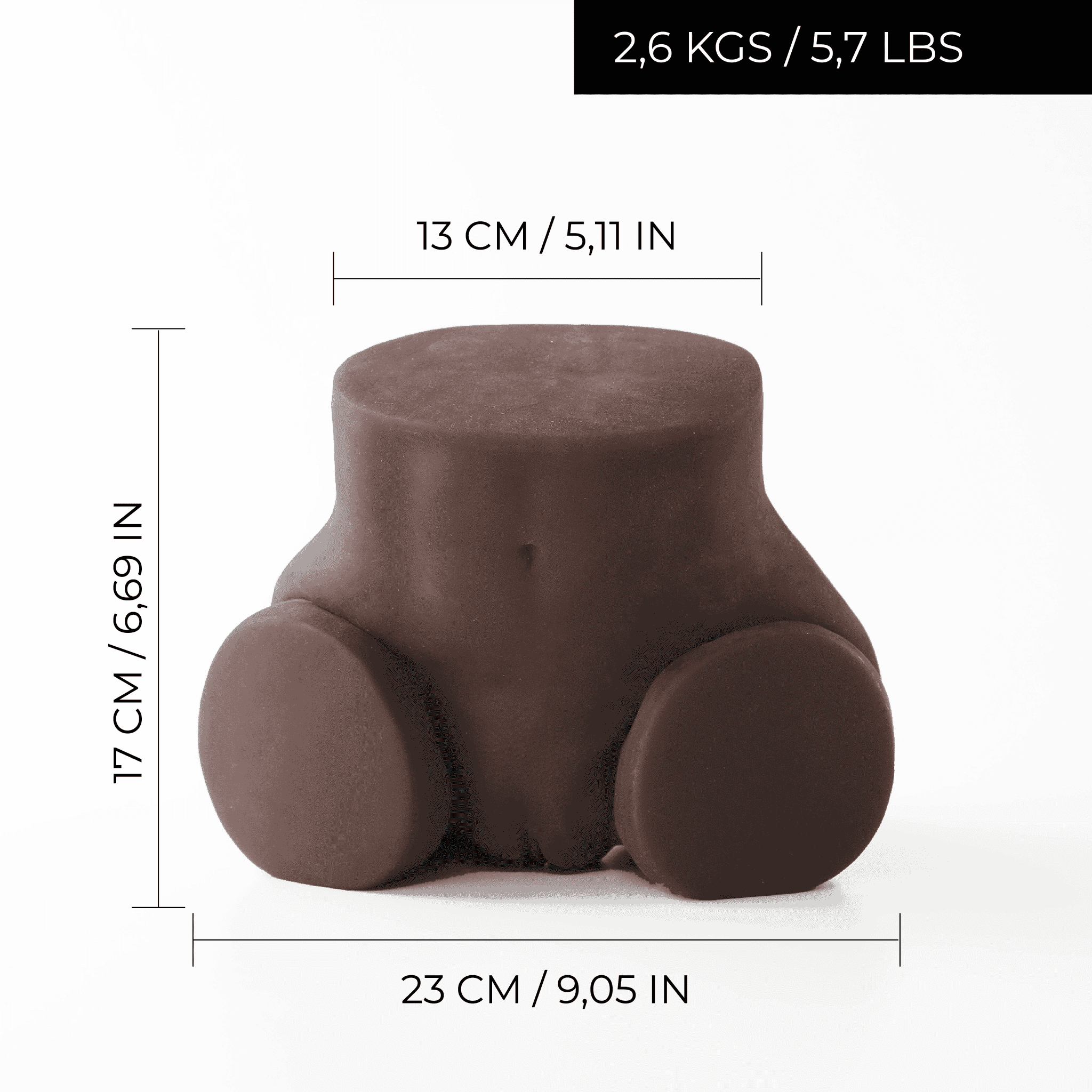 Naomi Realistic Darkcoffee Sex Doll - Half Torso - VELĀRE