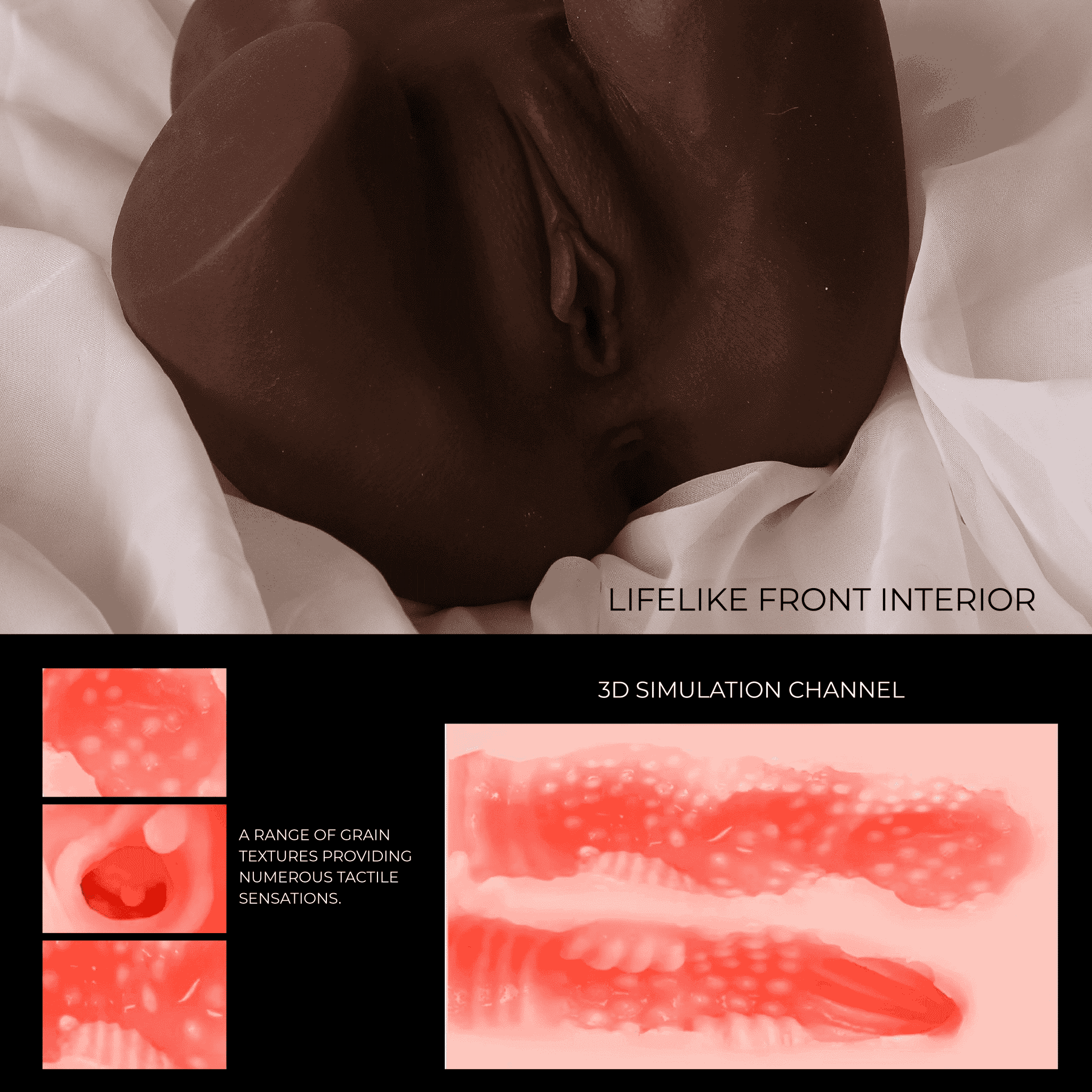 Naomi Realistic Darkcoffee Sex Doll - Half Torso - VELĀRE