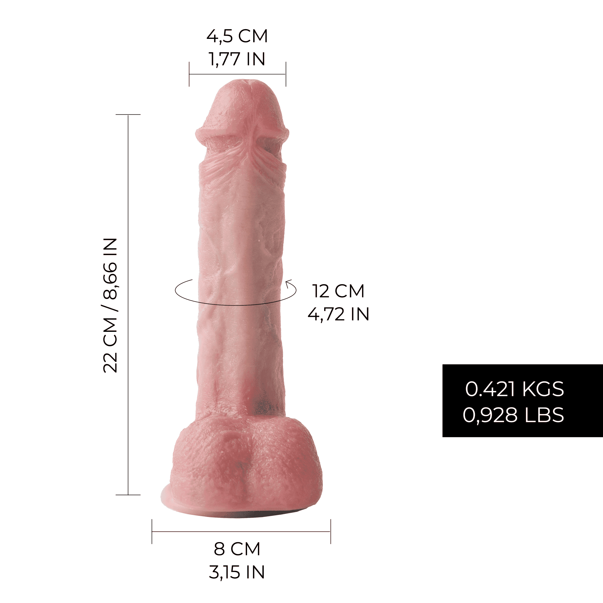RealSense Realistic Thrusting Beige Dildo - VELĀRE