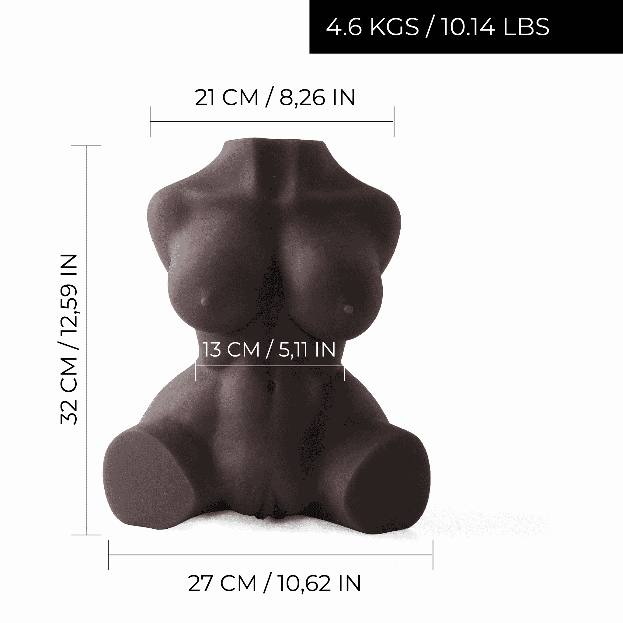 Renee Realistic Darkcoffee Sex Doll - 10.14 lbs - VELĀRE