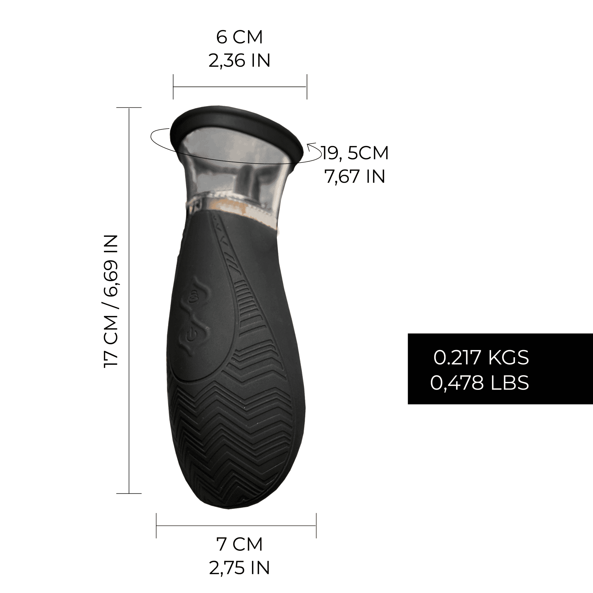 SensaPulse Black Suction Vibrator - VELĀRE
